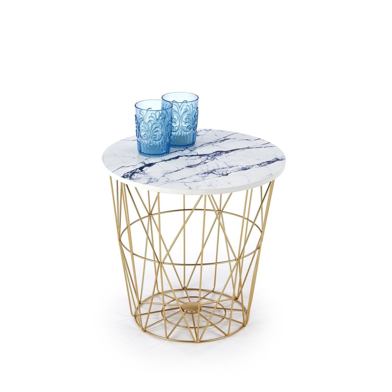 Masuta de cafea aurie White Marble Ariss