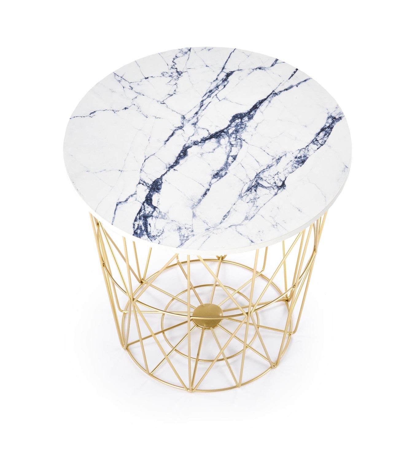 Masuta de cafea aurie White Marble Ariss