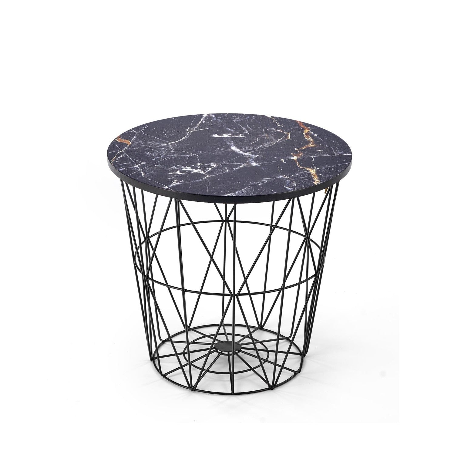 Masuta de cafea neagra Black Marble Ariss
