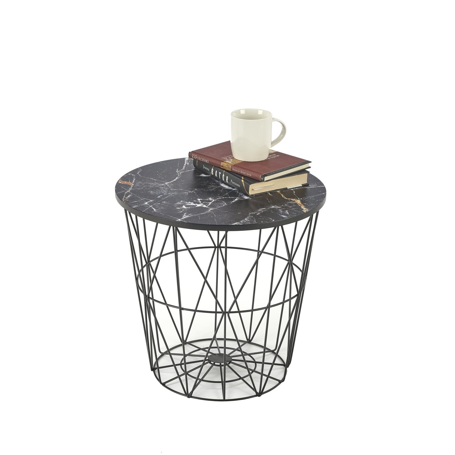 Masuta de cafea neagra Black Marble Ariss