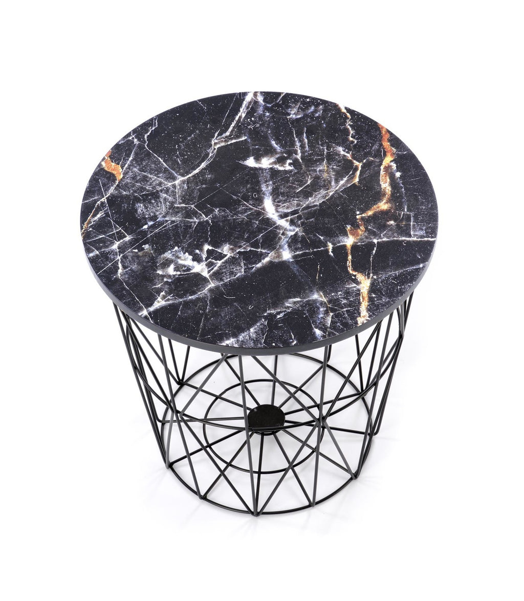 Masuta de cafea neagra Black Marble Ariss