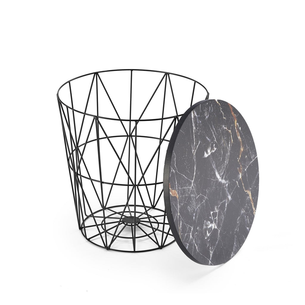 Masuta de cafea neagra Black Marble Ariss