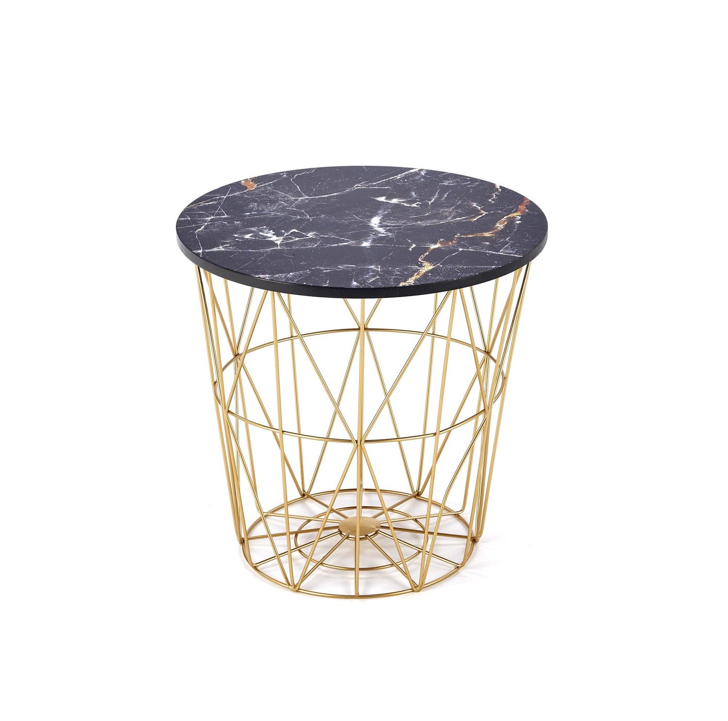 Masuta de cafea aurie Black Marble Ariss
