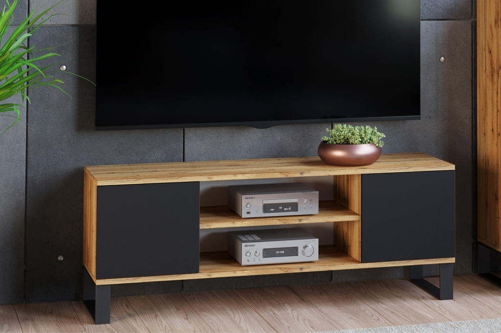 Comoda TV in stil loft Craft Oak Focus