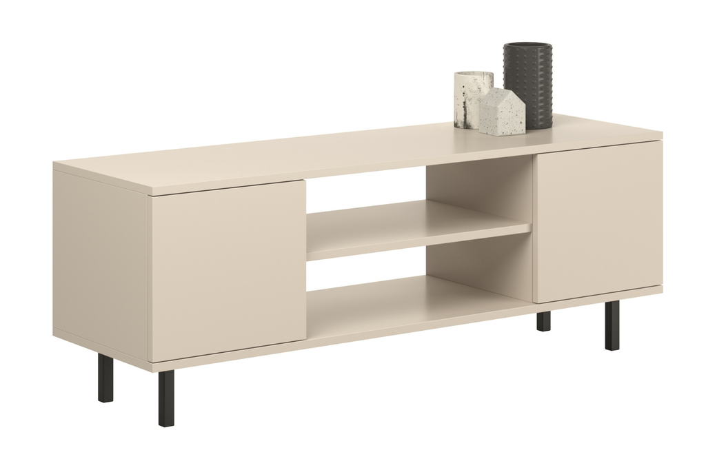 Comoda TV Casmir cu picioare metalice negre Focus