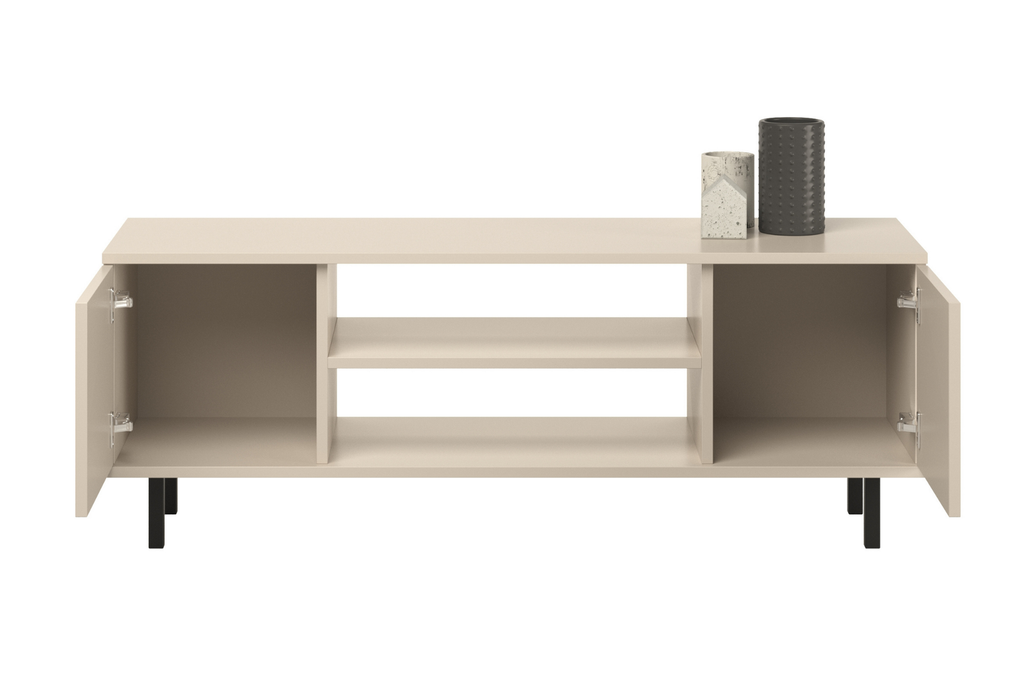 Comoda TV Casmir cu picioare metalice negre Focus