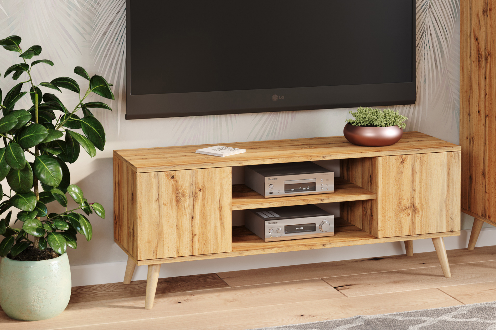 Comoda TV Craft Oak in stil scandinav Focus