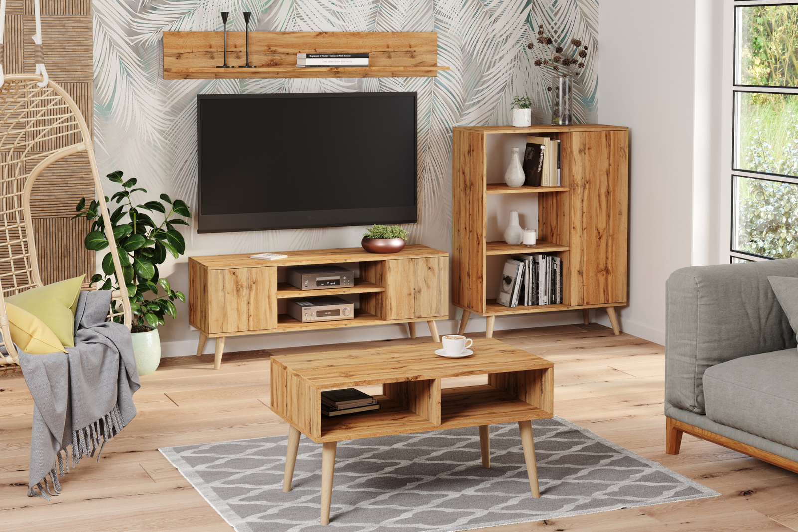 Comoda TV Craft Oak in stil scandinav Focus
