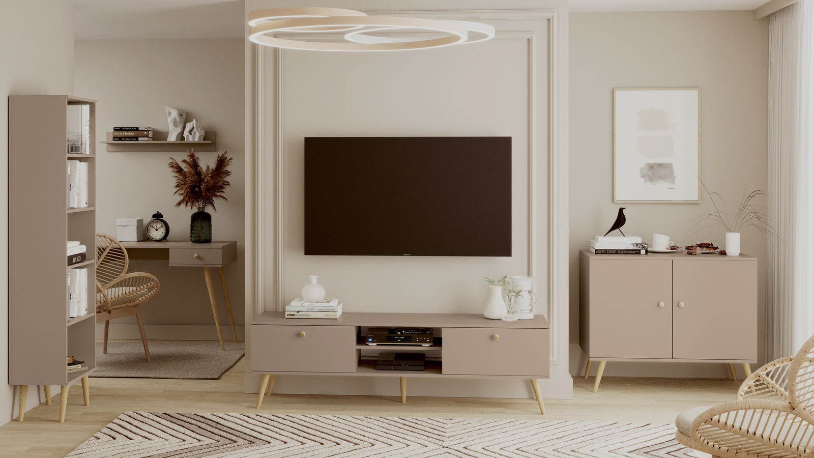 Comoda TV Macchiato in stil scandinav Meli