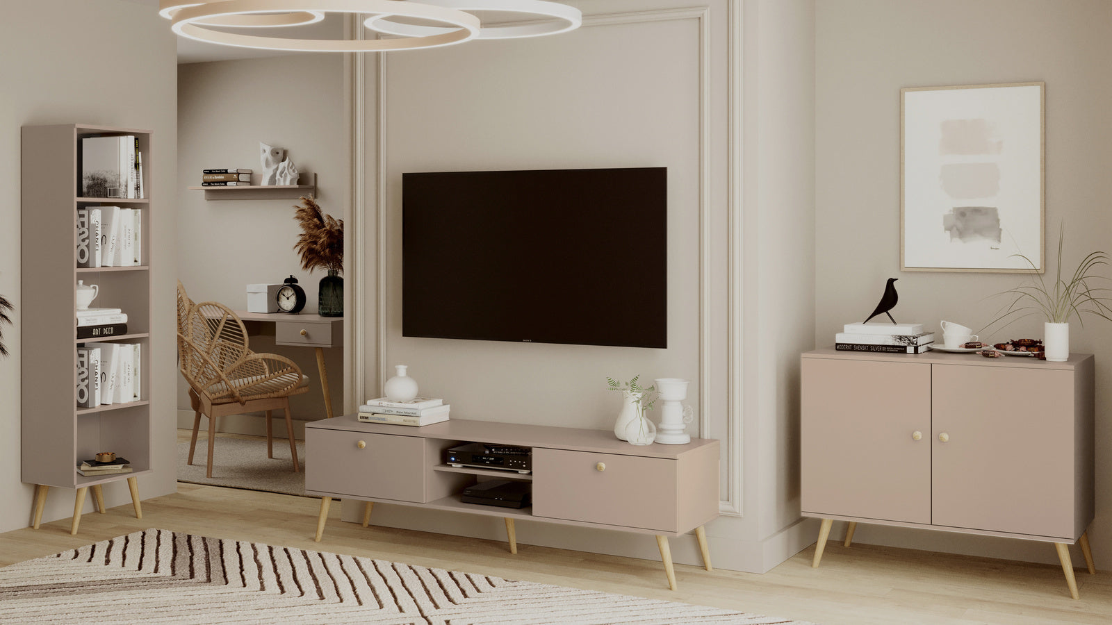 Comoda TV Macchiato in stil scandinav Meli