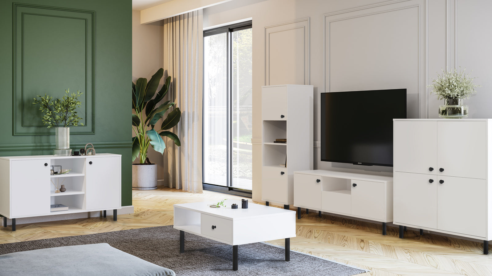 Comoda TV alba Venus
