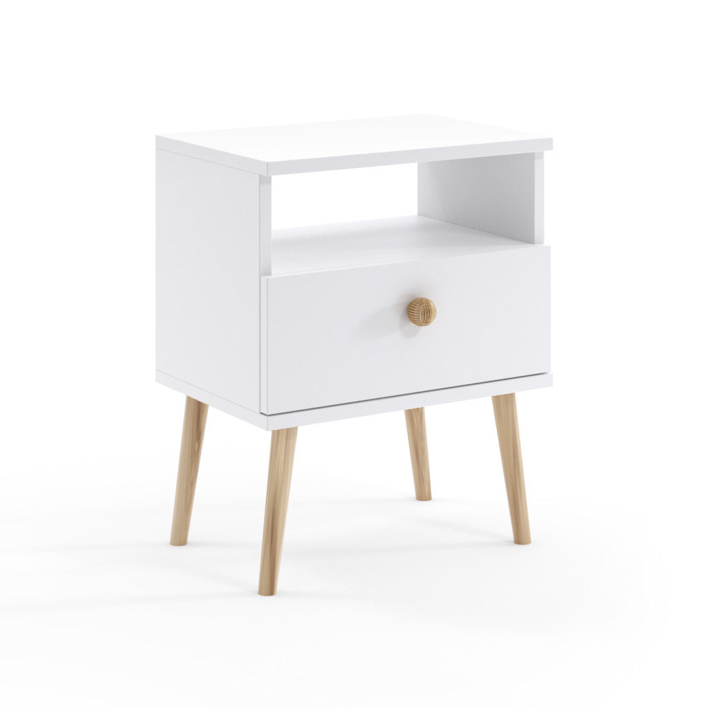 Noptiera alba in stil scandinav Meli