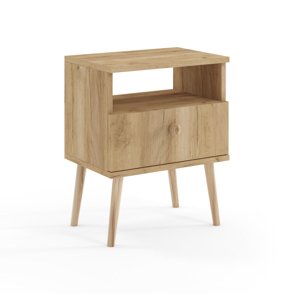 Noptiera Craft Oak in stil scandinav Meli