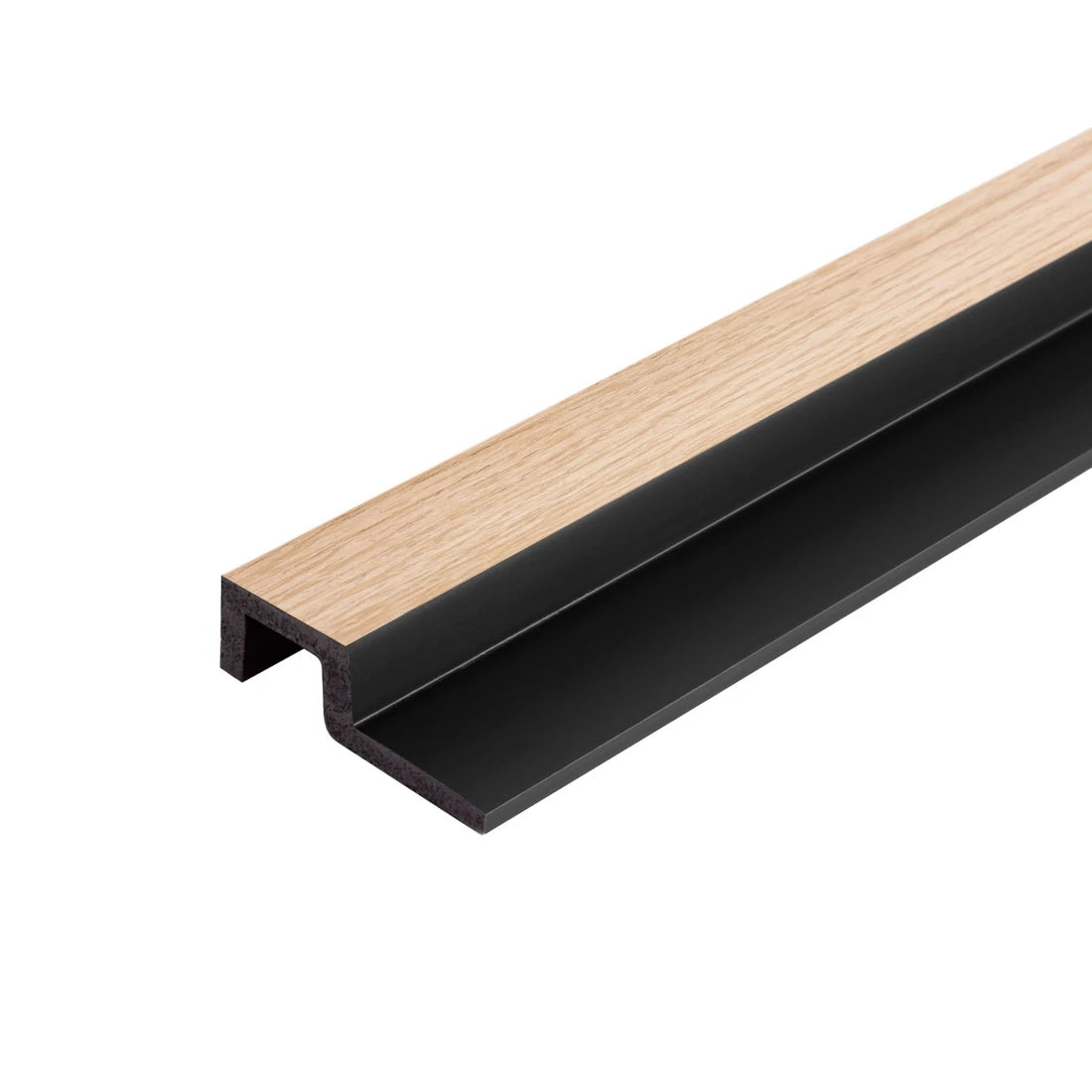 Profil capat panou decorativ riflaj polimer dur Lamelli Largo Light Oak