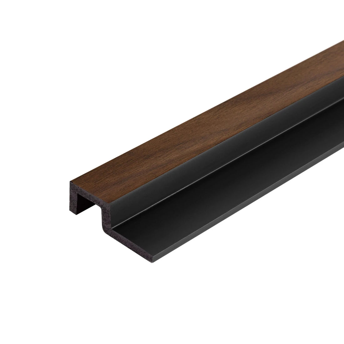 Profil capat panou decorativ riflaj polimer dur Lamelli Largo Dark Oak