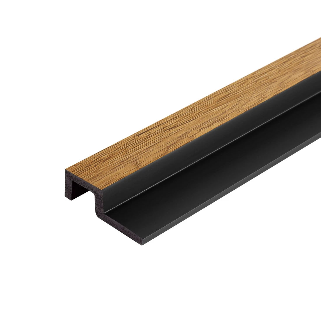 Profil capat panou decorativ riflaj polimer dur Lamelli Largo Natural Oak