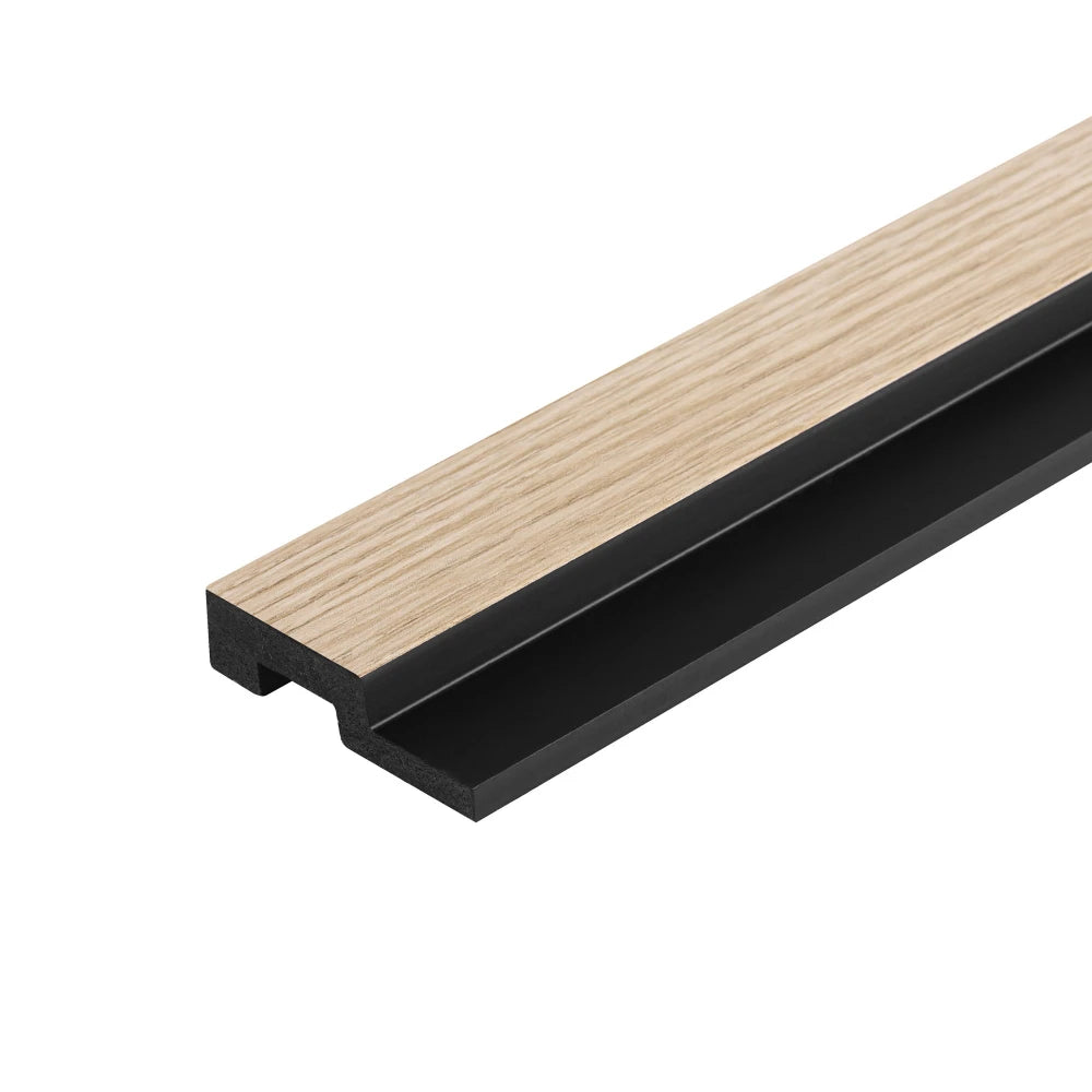 Profil capat panou decorativ riflaj polimer dur Lamelli Medio Light Oak