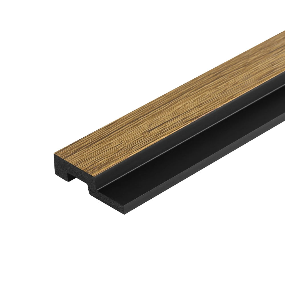 Profil capat panou decorativ riflaj polimer dur Lamelli Medio Natural Oak