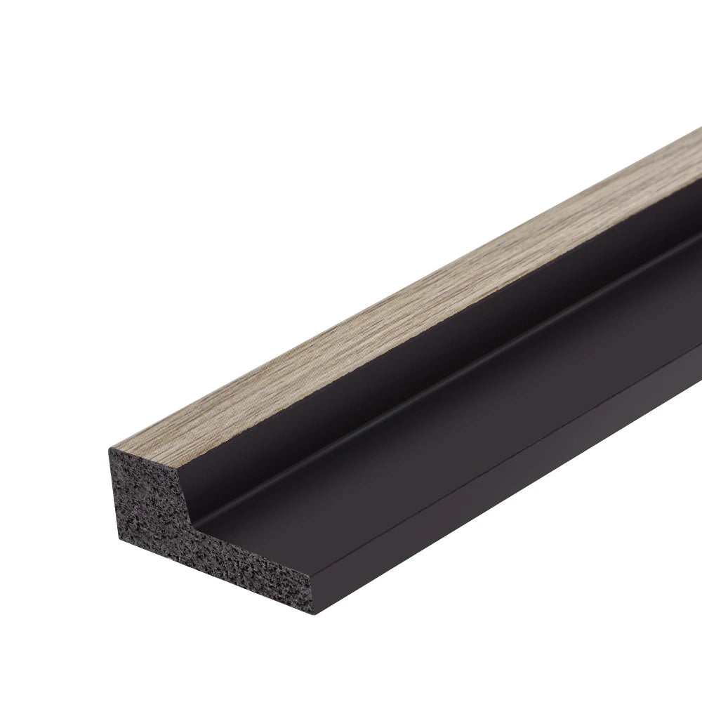 Profil capat panou decorativ riflaj polimer dur Lamelli Stretto Gray Oak