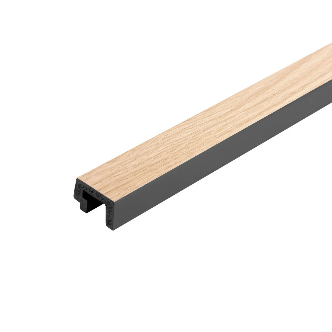 Profil capat panou decorativ riflaj polimer dur Lamelli Largo Light Oak