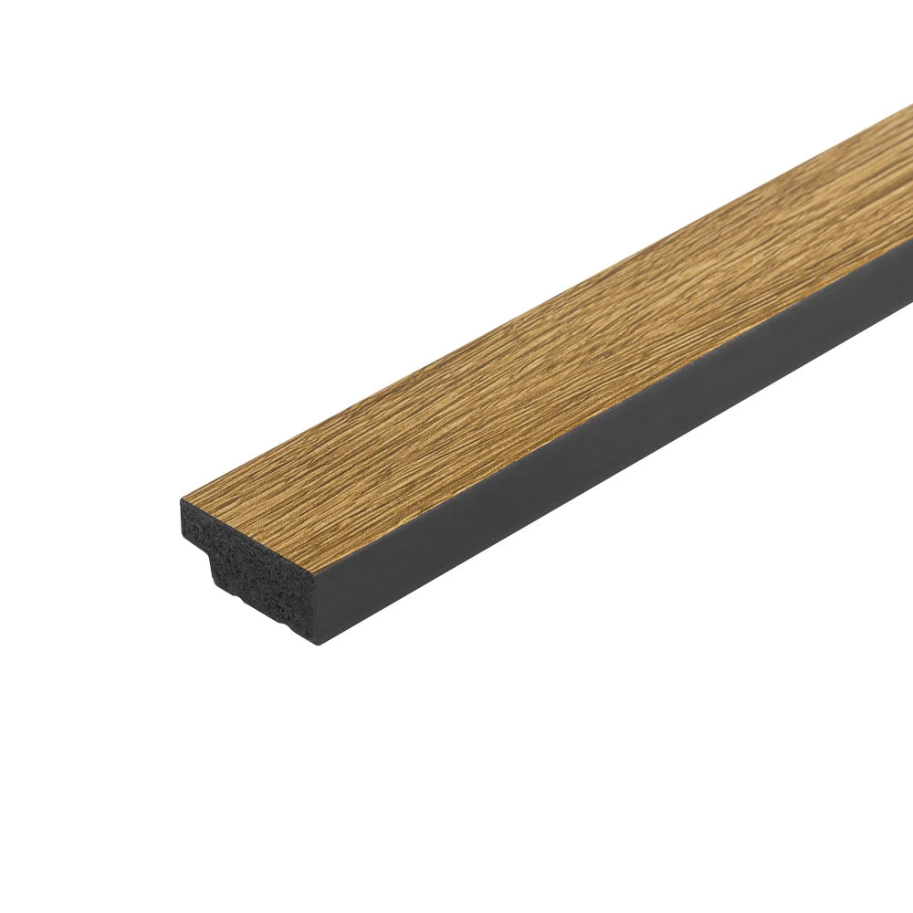 Profil capat panou decorativ riflaj polimer dur Lamelli Medio Natural Oak