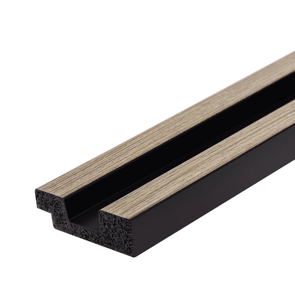 Profil capat panou decorativ riflaj polimer dur Lamelli Stretto Gray Oak