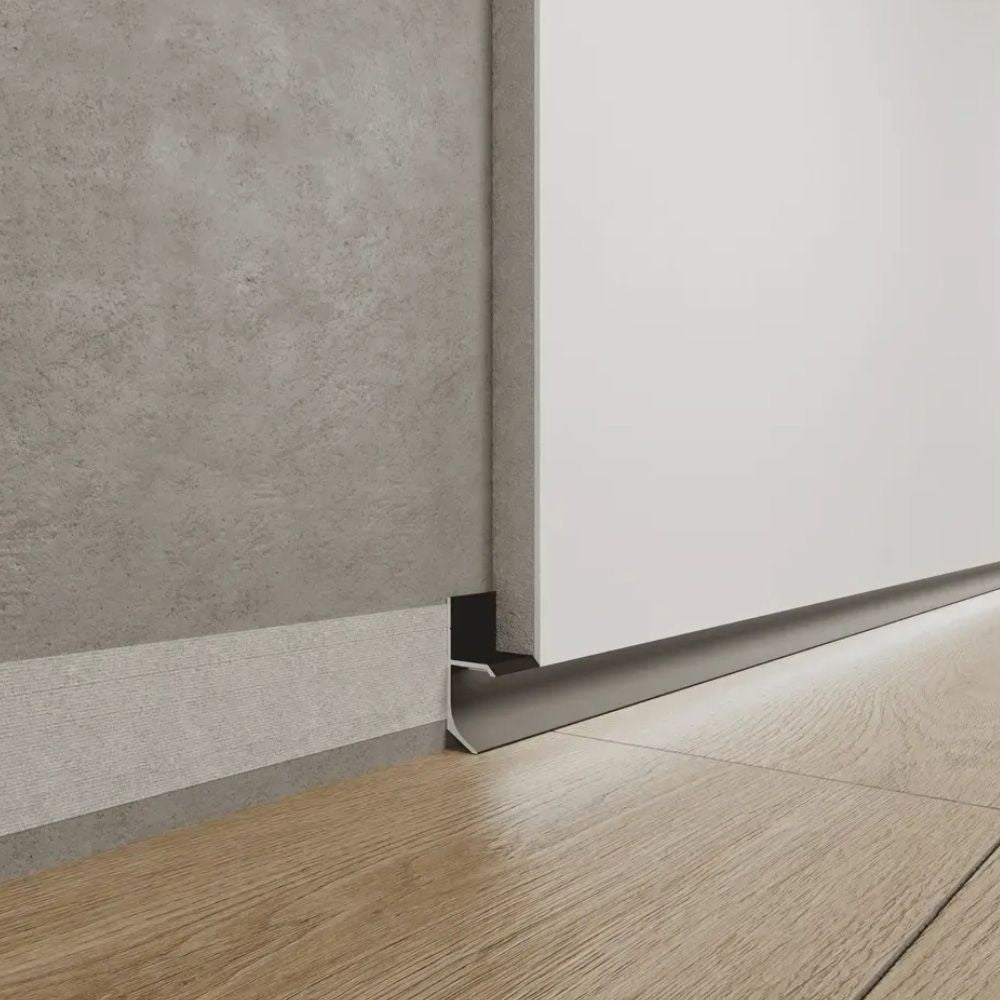 Plintă ascunsă neagra din aluminiu 20 mm Shadow Gap