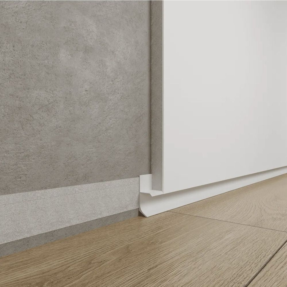 Plintă ascunsă alba din aluminiu 20 mm Shadow Gap