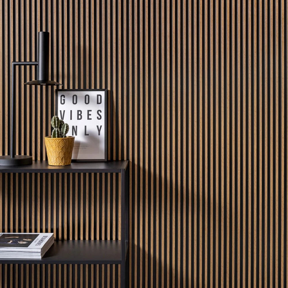 Panou decorativ riflaj polimer dur Lamelli Stretto Classic Oak