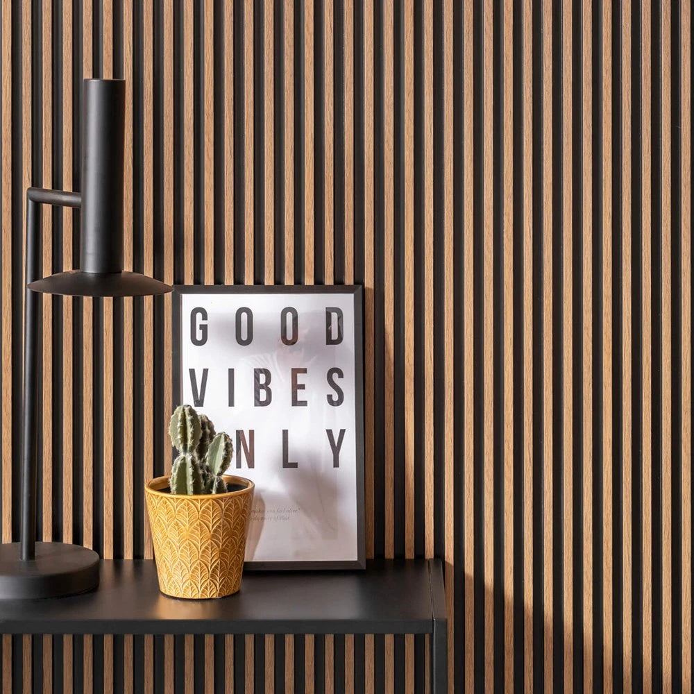 Panou decorativ riflaj polimer dur Lamelli Stretto Classic Oak