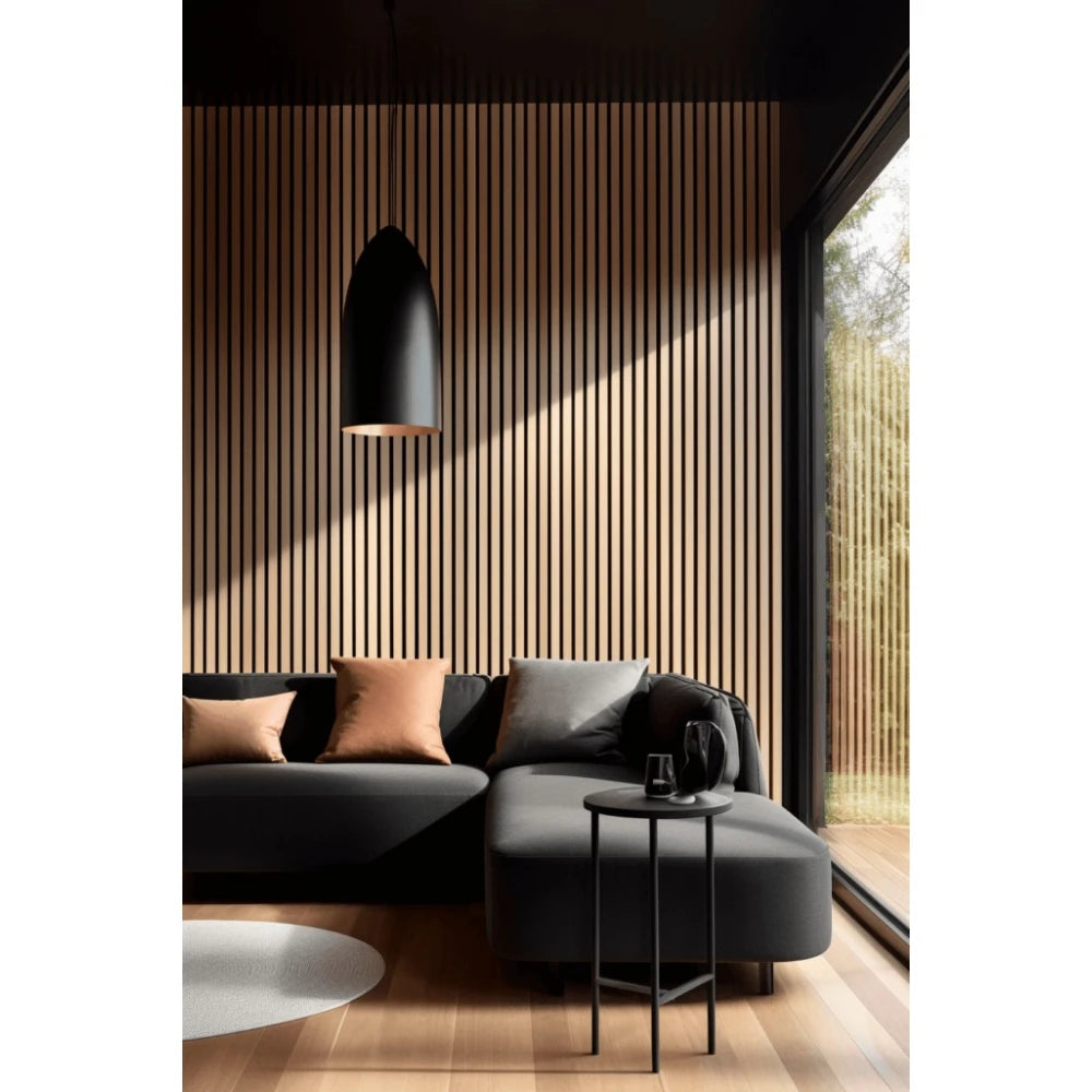 Panou decorativ riflaj polimer dur Lamelli Medio Light Oak