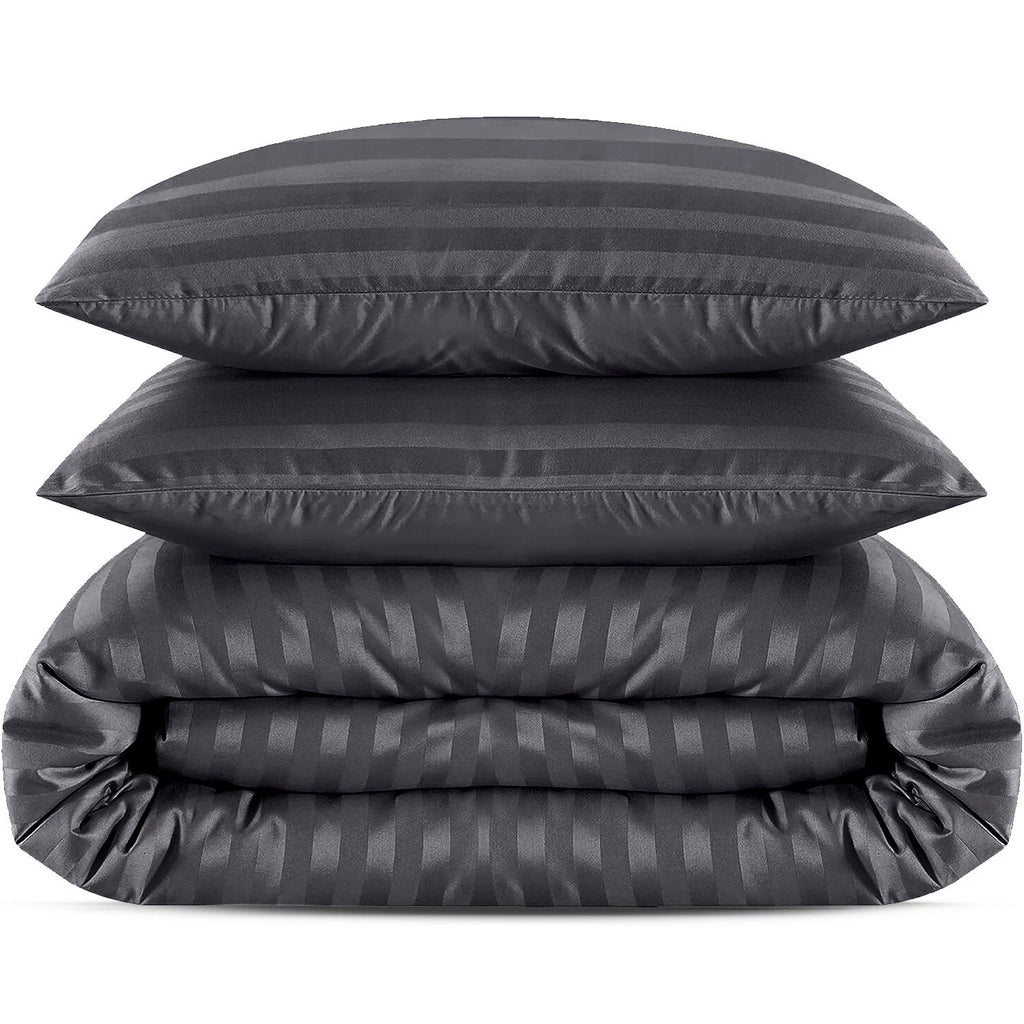 Lenjerie de pat damasc neagra 6 piese
