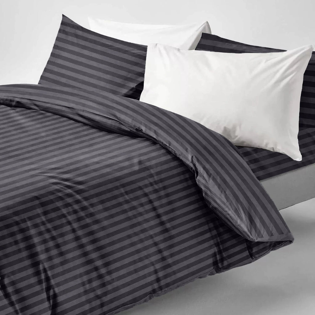 Lenjerie de pat damasc neagra 6 piese