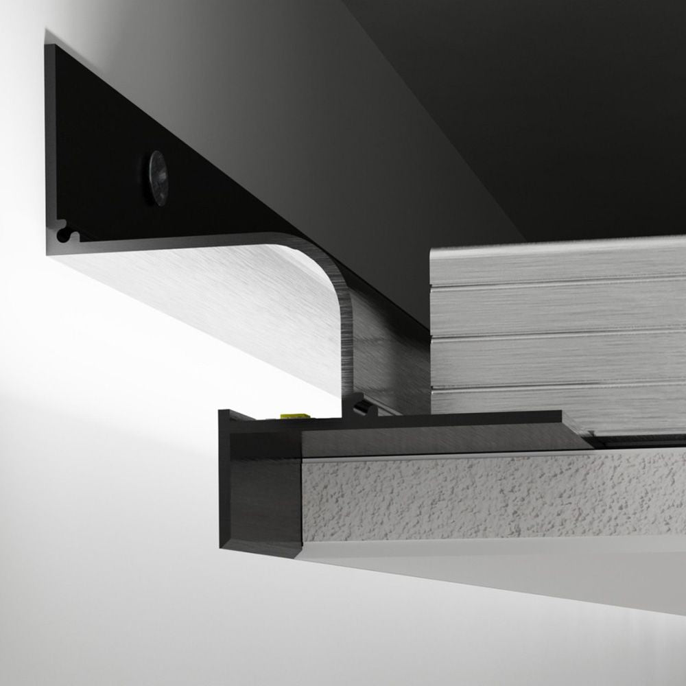 Profil tip scafa negru cu efect de umbra Shadow Gap