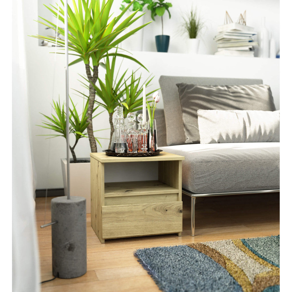 Noptiera stejar artisan cu sertar CL1