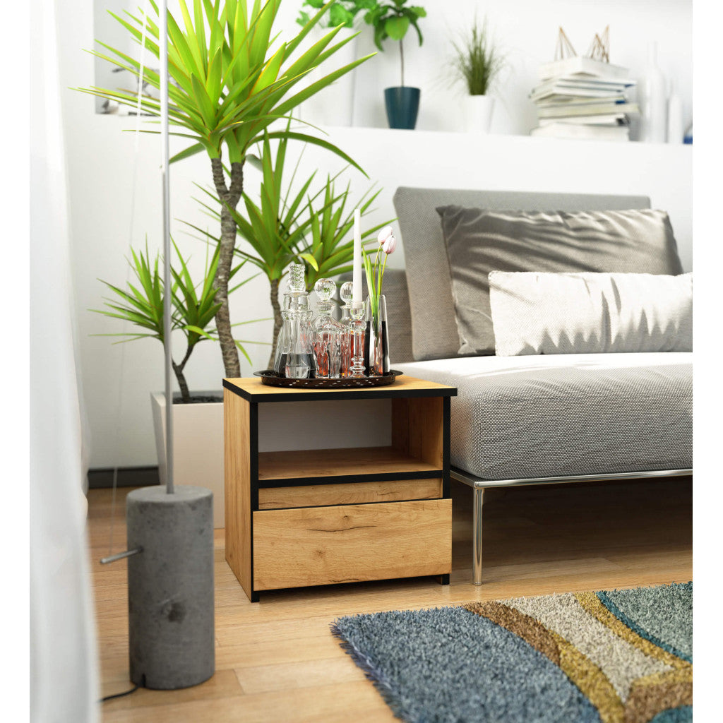 Noptiera stejar craft cu sertar CL1