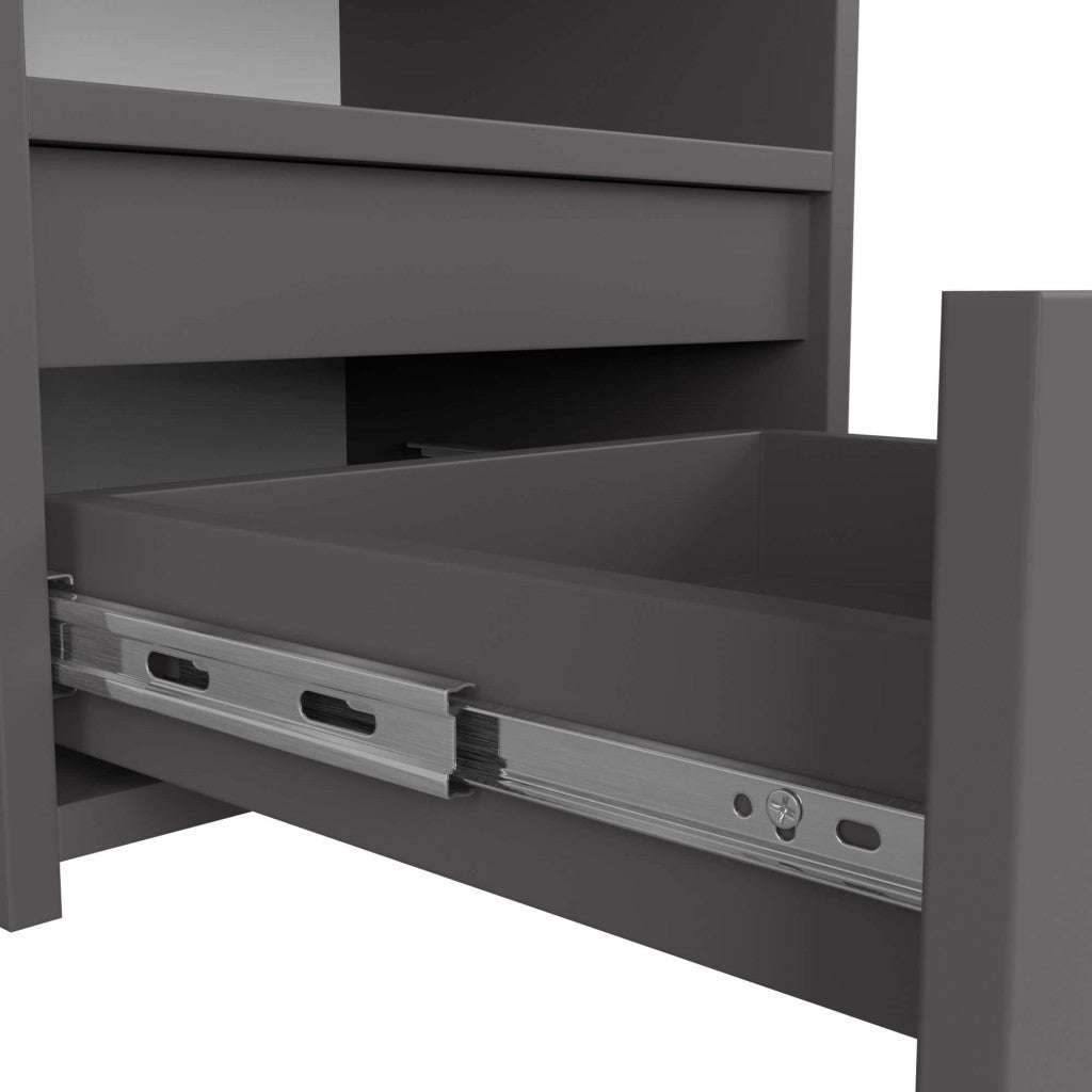 Noptiera gri graphite cu sertar CL1
