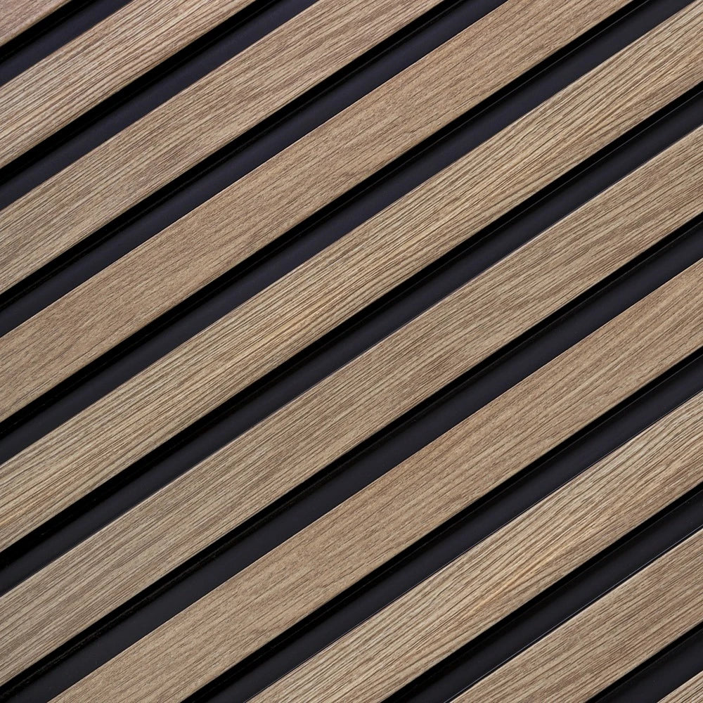 Panou decorativ riflaj polimer dur Lamelli Medio Gray Oak