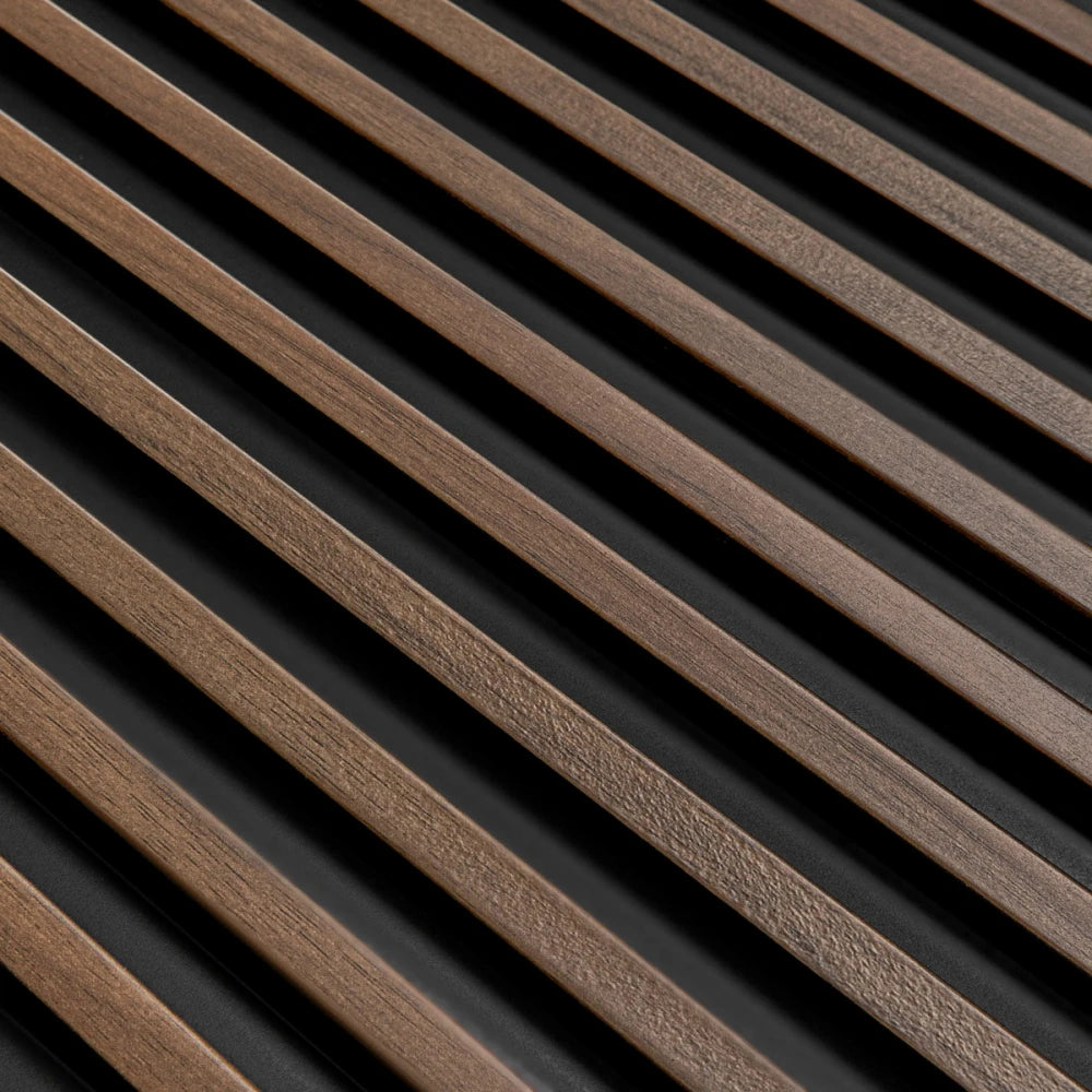 Panou decorativ riflaj polimer dur Lamelli Stretto Dark Oak
